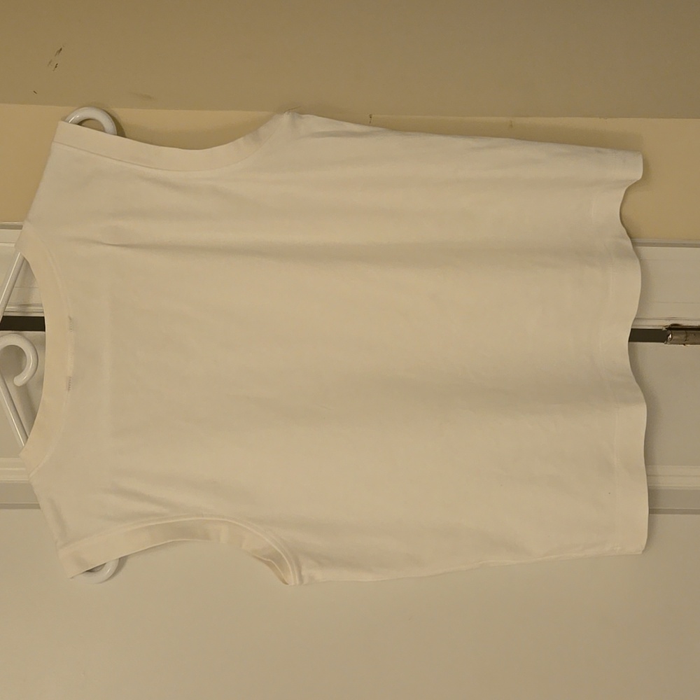 Banana Republic COTTON-SATEEN MUSCLE TANK - White - Size XS - Picture 4 of 4